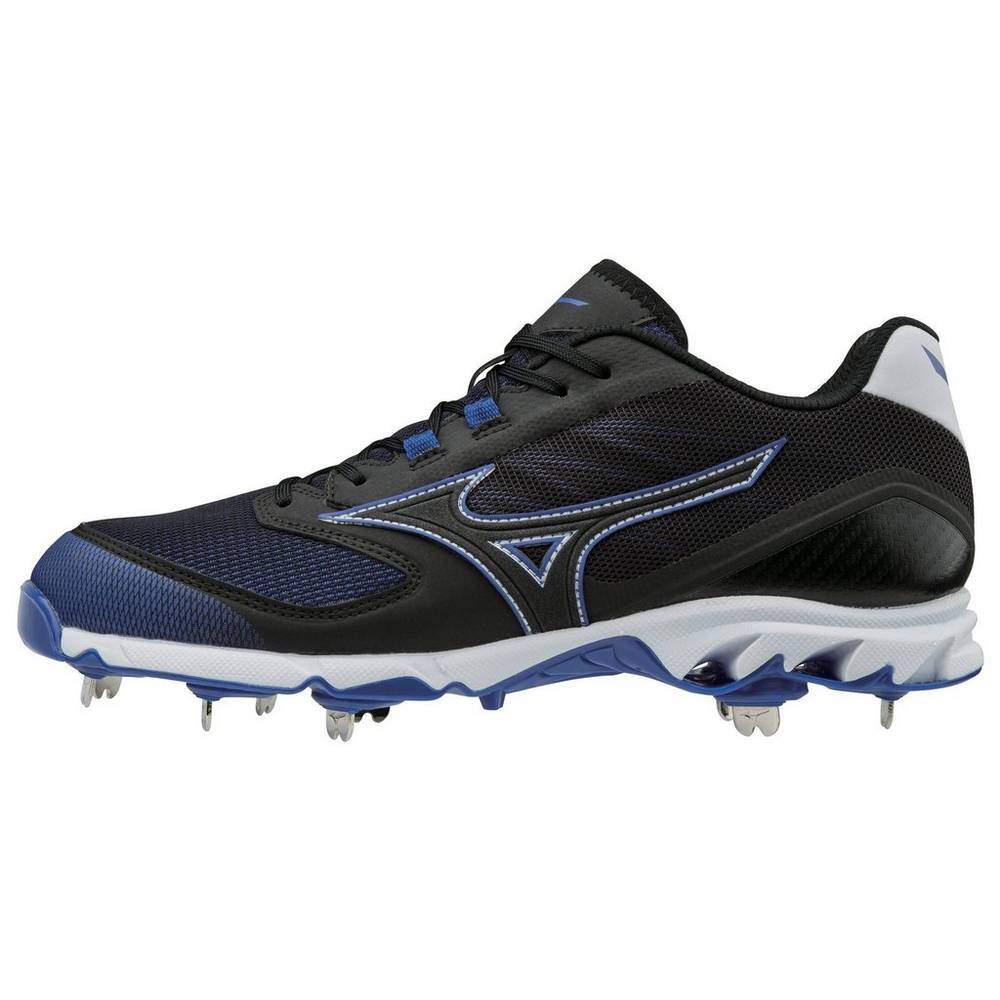 Mizuno 9-Spike Dominant 2 Rövidszárú Metal Férfi Stoplis Cipő Fekete/Királykék PRN276841